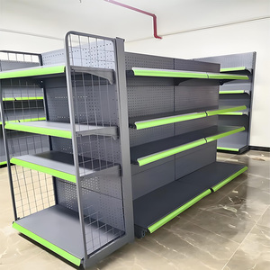 Scaffale Bifacciale Bianco per Supermercato, Robusto Espositore in Rete Metallica per Negozi di Alimentari e Convenience Store, Utilizzo in Garage - Product Image 6