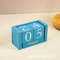 Porte-calendrier 3D en bois rustique poli, mini-calendriers de table à feuilles mobiles DIY pour café, bureau, boîtes d'artisanat en bois, enseignes murales