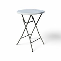 Table de bar pliante portable pour mariage, fête, événement, hauteur 110 cm, table haute en plastique HDPE pour cour extérieure