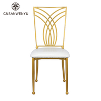 Chaises de mariage en métal robuste pour événements, hôtels, banquets |   Meubles de salle à manger d'intérieur et d'extérieur