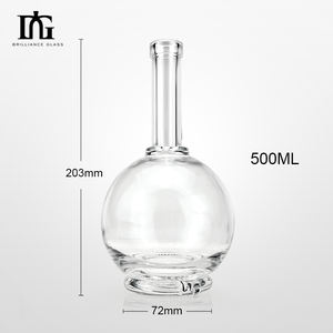Precio de Fábrica al por Mayor OEM Botellas de Vidrio Transparentes Redondas Vacías de 750ml PARA Licor, Botella de Vidrio de 700ml para Licor - Product Image 1