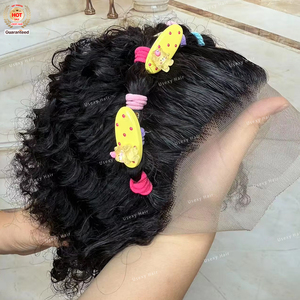 Nuova <span class=keywords><strong>Parrucca</strong></span> per Bambini 100% Capelli Umani, Frontale in Pizzo 4x4, Lunghezza 8 Pollici, Capelli Ricci Afro, Senza Colla, per Bambini dai 4 ai 12 Anni - Product Image 3