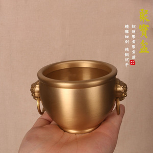 Lujosa Fuente de Cobre Puro con Diseño de Doble León, Adorno Creativo para el Hogar, Interiores y Oficina; Auspiciosa para Atraer la Riqueza y - Product Image 4