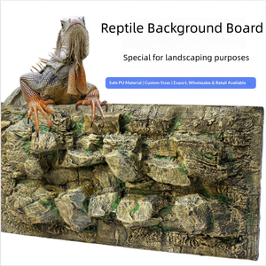 Panneau de fond 3D en PU <span class=keywords><strong>pour</strong></span> <span class=keywords><strong>terrarium</strong></span> de forêt tropicale, décor naturel <span class=keywords><strong>pour</strong></span> <span class=keywords><strong>terrarium</strong></span> de reptiles et tortues, crée une scène complète, fournitures <span class=keywords><strong>pour</strong></span> reptiles - Product Image 1
