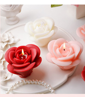 Bougie d'aromathérapie parfumée à la rose faite à la main pour la Saint-Valentin et les anniversaires - Cadeau thématique Tanabata