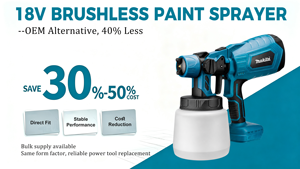 Pistolet à peinture sans fil compatible avec la batterie <span class=keywords><strong>Makita</strong></span> <span class=keywords><strong>18V</strong></span>, 800ML, HVLP, sans balais, pour le bricolage à domicile - Product Image 4