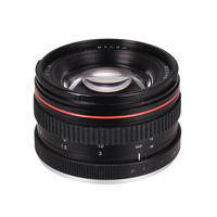Objectif à focale fixe manuel 50 mm F1.4 pour appareil photo plein format, taille de filtre 55 mm, aluminium noir et verre optique, objectif portrait pour reflex numérique