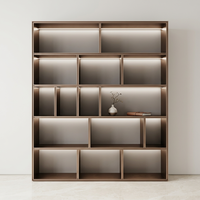 Étagère murale décorative de luxe en laiton doré et acier inoxydable, panneau mural métallique décoratif, étagère flottante pour salle de bain, literie et maison