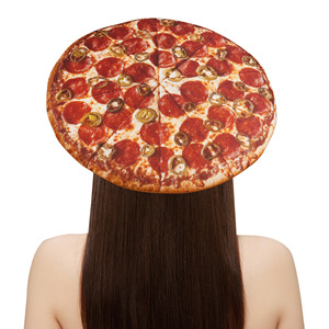 Accesorio de disfraz de Halloween personalizado Sombreros de comida para adultos Sombreros de <span class=keywords><strong>pizza</strong></span> divertidos Sombrero tonto loco para adultos para fiesta - Product Image 2