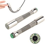 Caméra d'inspection de tuyaux de 30 m, double objectif, rotation à 360°, 8 LED réglables, étanche, résistante à l'usure, caméra de contrôle des drains industriels