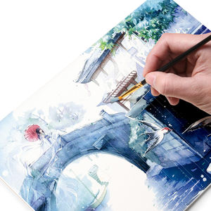 Nouveau Portable nacré solide aquarelle <span class=keywords><strong>peinture</strong></span> Logo personnalisé <span class=keywords><strong>Gouache</strong></span> Pigments <span class=keywords><strong>Gouache</strong></span> aquarelle <span class=keywords><strong>peinture</strong></span> ensemble avec pinceau - Product Image 5
