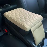 Coussin universel d'accoudoir automatique pour console centrale Boîte d'accoudoir en cuir Housse d'accoudoir de voiture pour voiture