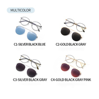 Gafas de Moda para Mujer con Montura Sólida, Diseño Ligero de Metal Duradero, Lentes con Bloqueo de Luz Azul para Uso Diario, para Todo Tipo de Rostro