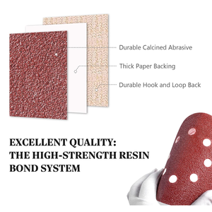 Stock local américain 120 disques de ponçage de 5 pouces 40 60 80 120 150 240 grains avec 8 trous à boucles et crochets Livraison gratuite aux États-Unis - Product Image 3