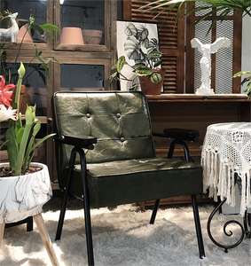 प्राचीन वाणिज्यिक बिस्टरो कैफे रेस्तरां फर्नीचर चमड़े की सीट गुच्छेदार सोफा भोज - Product Image 1