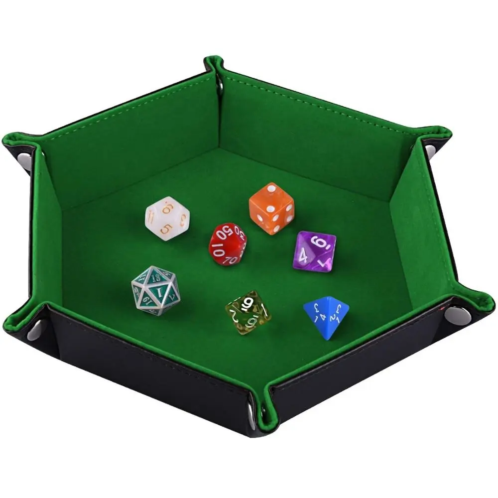 High-Class Velvet Dice Rolling Tray Holder Storage Box For RPG DND Table Games