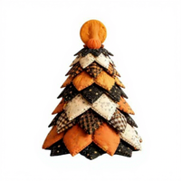 Kit de bricolage patchwork pour sapin de Noël en promotion – Ornements découpés chaleureux – Cadeau de Noël – Modèle SA-290