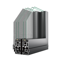 Pintu Geser Aluminium Alloy Modern Terlaris - Rangka Tipis Kaca Tempered Ganda untuk Penggunaan Interior Apartemen Dapur Hotel