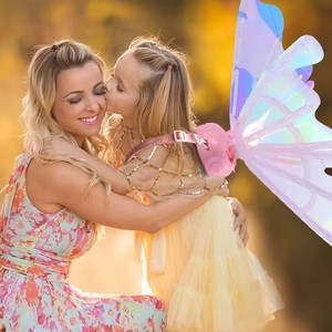 Alas de Mariposa Luminosas LED, Disfraz de Alas de Ángel de Mariposa para Niñas, Conjunto de Alas de Mariposa Eléctricas para Niños - Product Image 6