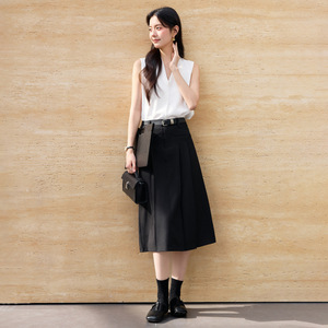 Blue V-neck Sleeveless Chiffon Top Solid Color <b>Wrap</b> And Tie Office Women's Blouse Polyester Fiber Shirt Set - Product Image 4