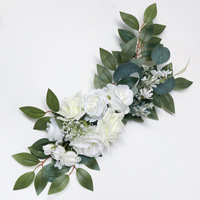 Décor avec Simulation de fleurs pour mariage, arc d'arrière-plan, décoration de zone d'accueil, coin suspendu, Arrangement de porte ronde, joli