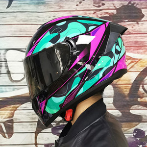 Casque de moto de compétition unisexe, moto 3C, automne et hiver, chevalier, double lentille, intégral, tout-terrain - Product Image 2