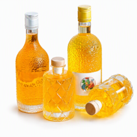 Bouteilles en verre rondes transparentes en gros pour spiritueux 100ml 200ml 330ml 500ml 750ml 1000ml – Emballage pour Vodka, Whisky, Gin, Tequila, Brandy, Rhum