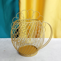 Café Bar bureau décor en forme de fleur grand métal expresso Capsule tasse à café panier de rangement avec tasses 80 K
