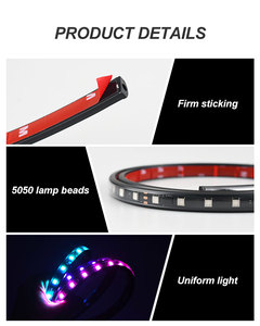 Đèn LED ô tô 24V nhấp nháy 7 màu, đèn viền xe tải điều khiển từ xa, đèn mui xe, đèn cản, đèn cửa, 1.5M 1.8M 2M 2.4M, phụ kiện xe kéo, xe tải - Product Image 4