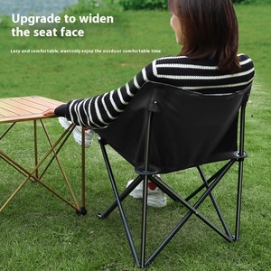 <span class=keywords><strong>Sedia</strong></span> <span class=keywords><strong>da</strong></span> Campeggio Portatile Moon Chair in Tessuto Oxford con Schienale in Metallo per Pesca, Spiaggia, Relax e Uso in Stand - Product Image 5