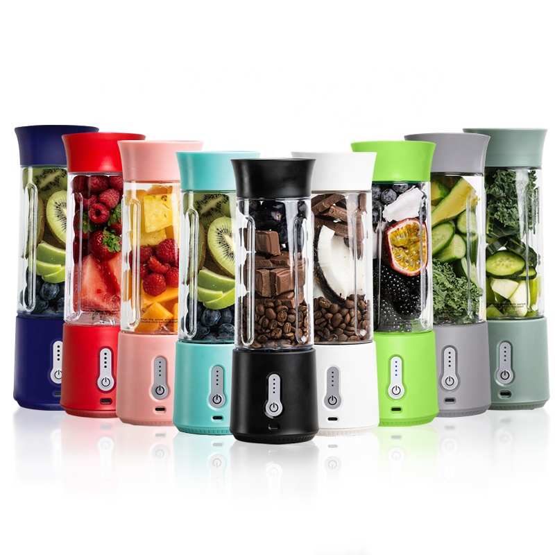 500ml China 4000 mah Type-C charging port waterproof portable usb rechargeable blender juicer bottle/food mixer