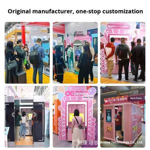 เครื่องถ่ายรูปอัตโนมัติ Big Head Sticker Machine พร้อม AI ถ่ายภาพอัจฉริยะ ออลอินวัน  แบบอินเทอร์แอคทีฟ รุ่น F05 สีเทา/ดำ สำหรับบันทึกภาพถ่ายบัตรประชาชน เพื่อความบันเทิง - Product Image 4