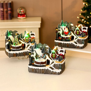 Nuevo adorno navideño musical, luminoso y giratorio de resina; ideal para hoteles, restaurantes y centros comerciales. - Product Image 1
