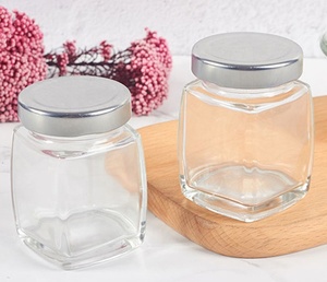 Weithalsglas mit quadratischem Boden aus Flintglas, luftdichter Schraubverschluss, lebensmittelecht, für Honig, Mayonnaise und Gewürze - Product Image 3