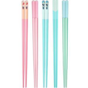 Palillos Japoneses Reutilizables de Plástico Hiware, 10 Pares de Palillos de Fibra de Vidrio con Logotipo, Estuche para Palillos Coreanos - Product Image 1