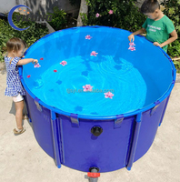 Bassin de pêche pliable en PVC léger et portable pour l'élevage en extérieur