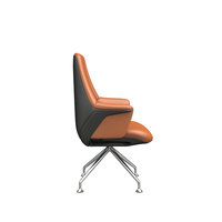 Chaise de bureau ergonomique moderne en cuir PU réglable avec cadre en aluminium, accoudoirs fixes, appui-tête, support lombaire et mousse moulée – Usage commercial