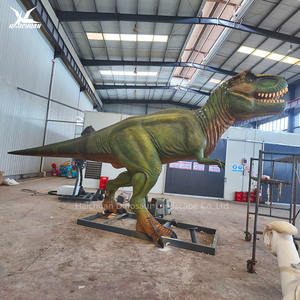 Statue de dinosaure statique en caoutchouc souple vert de <span class=keywords><strong>8</strong></span> mètres de Haichuan grandeur nature pour l'aménagement paysager et les occasions publiques à vendre - Product Image 5