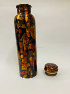 Pure Handmade Copper <b>Water</b> <b>Bottle</b> with Leak-Proof Hammered Finished for 1000ml Best Selling <b>Bottles</b> Acceptable Prices - Product Image 3