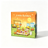 Servicio de Impresión Offset de Libros Infantiles Personalizados, Cartón Rígido, Encuadernación Perfecta, Tema de Construcción para Niños Pequeños, Aprendizaje Temprano