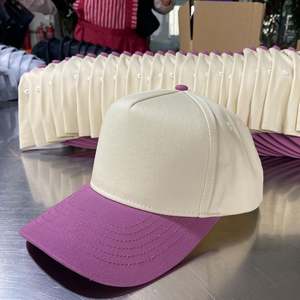 หมวก gorras สำหรับผู้ชายหมวกเบสบอลผ้าคอตตอนแบบสองสีหมวกไม่มีลายปักโลโก้3D 5แผง - Product Image 1