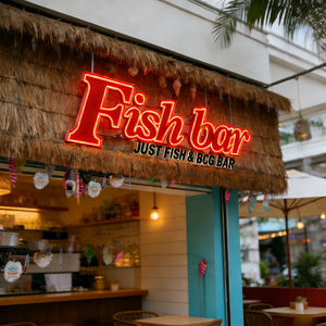 Insegna Pubblicitaria LED Personalizzata 3D da Parete, Strisce al Neon Multicolore con Telecomando, 4 Piedi, per Esterni - Product Image 4