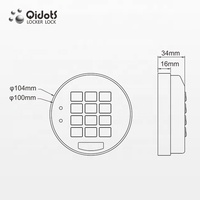 Cerradura Digital Inteligente Qidots para Gabinetes, Cajones y Cajas Fuertes