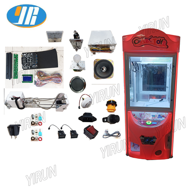 YR Racing 220v Coin Pusher Vending Machine 710mm Plastic Metal Claw Crane Kits Boxing Amusement Toy with Cheap Replacement Dolls