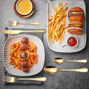 Cubiertos chapados en oro <span class=keywords><strong>de</strong></span> plata <span class=keywords><strong>de</strong></span> lujo, tenedores, cucharas, cuchillos, cubiertos <span class=keywords><strong>de</strong></span> <span class=keywords><strong>acero</strong></span> <span class=keywords><strong>inoxidable</strong></span> para restaurante <span class=keywords><strong>de</strong></span> Hotel - Product Image 5