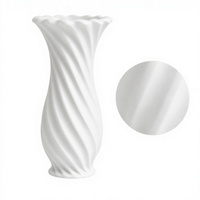 Vase en PLA marbré imprimé en 3D par FDM, spirale torsadée, forme organique, dessus évasé, décoration d'intérieur, OEM personnalisé