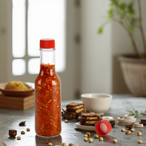 Botellas de Vidrio Transparente Vacías de 100 ml y 750 ml con Tapa de Rosca para Envasado de Salsas Picantes, Chili, Ensaladas y <span class=keywords><strong>Tabasco</strong></span> - Product Image 3