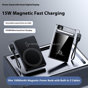 Sottile Power Bank magnetico 10000mah PD 22.5W ricarica rapida 15W Wireless USB-C <span class=keywords><strong>batteria</strong></span> <span class=keywords><strong>con</strong></span> <span class=keywords><strong>cavi</strong></span> Led Display porta telefono - Product Image 6