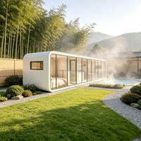 Maison conteneur de 20 pieds, Cabine Apple moderne, Modulaire préfabriquée portable pour jardin et espace d'apprentissage pour étudiants