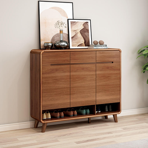 <span class=keywords><strong>Zapatero</strong></span> <span class=keywords><strong>Modular</strong></span> Ajustable de Madera Maciza Moderna con Estante Inferior Abierto para la Entrada del Hogar y Almacenamiento en Apartamentos - Product Image 3